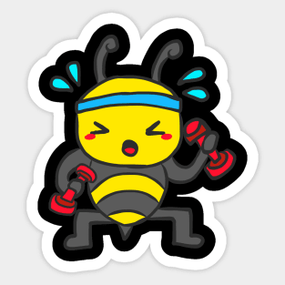 Bumblebee for fat Funny gift bee love for animals Sticker